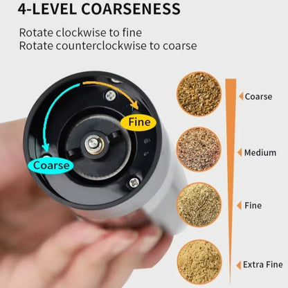 Electric Salt and Pepper Grinder Adjustable Coarseness Large Capacity Pepper Grinder Rechargeable Spices Grinder Kitchen Tools