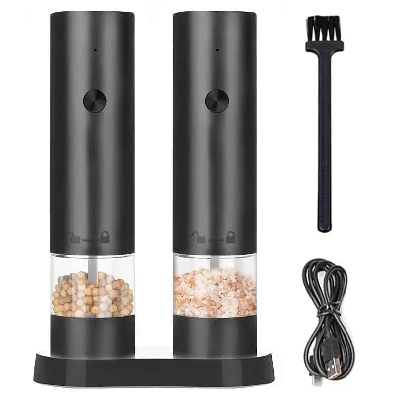 Electric Salt and Pepper Grinder Adjustable Coarseness Large Capacity Pepper Grinder Rechargeable Spices Grinder Kitchen Tools